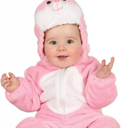 Feestbazaar Konijn Roze Baby Jumpsuit