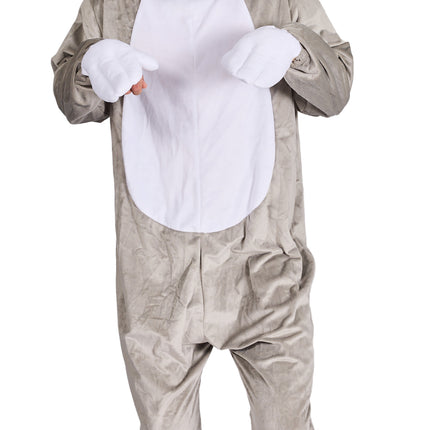 Feestbazaar Konijnenkostuum Fluffy Bunny Grijs-Wit