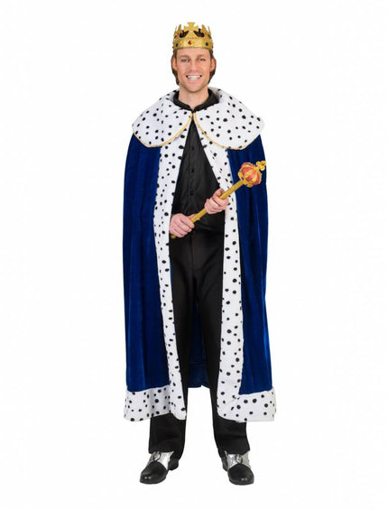 Feestbazaar Koningsmantel man blauw