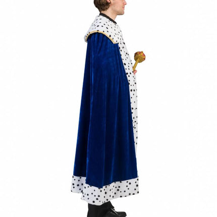 Feestbazaar Koningsmantel man blauw