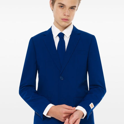 Feestbazaar Koninklijk Marine Blauw Maatpak Tiener Opposuits