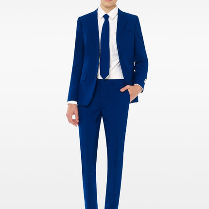 Feestbazaar Koninklijk Marine Blauw Maatpak Tiener Opposuits
