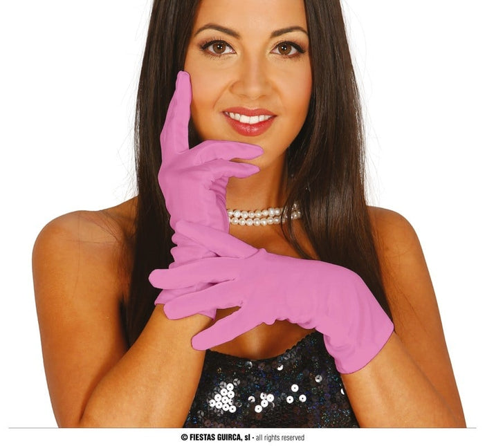 Feestbazaar Korte Handschoenen Roze
