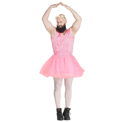 Feestbazaar Kostuum Balletdanser Man Roze