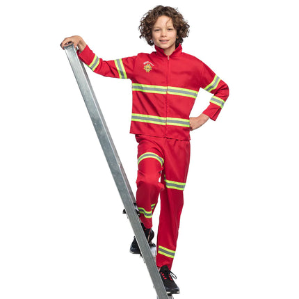 Feestbazaar Kostuum Brandweerman Kind Rood