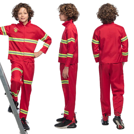 Feestbazaar Kostuum Brandweerman Kind Rood