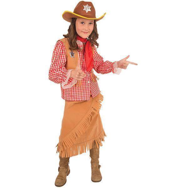 Feestbazaar Kostuum Cowgirl Sheriff 5-delig
