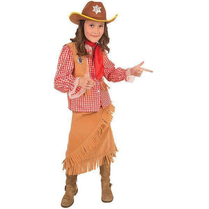 Feestbazaar Kostuum Cowgirl Sheriff 5-delig
