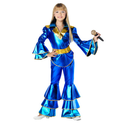 Feestbazaar Kostuum Dancing Queen Kind Blauw