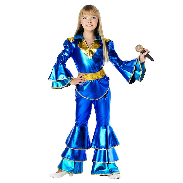 Feestbazaar Kostuum Dancing Queen Kind Blauw