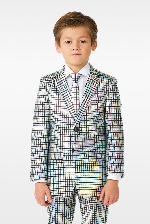 Feestbazaar Kostuum Discoballer Holografisch Kind Opposuits