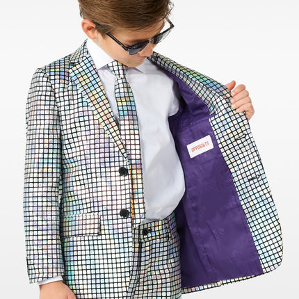 Feestbazaar Kostuum Discoballer Holografisch Kind Opposuits