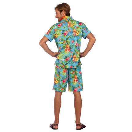 Feestbazaar Kostuum Hawaii Blauw Heren