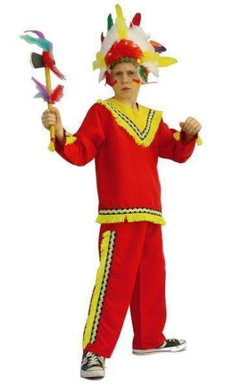 Feestbazaar Kostuum Indian boy rood
