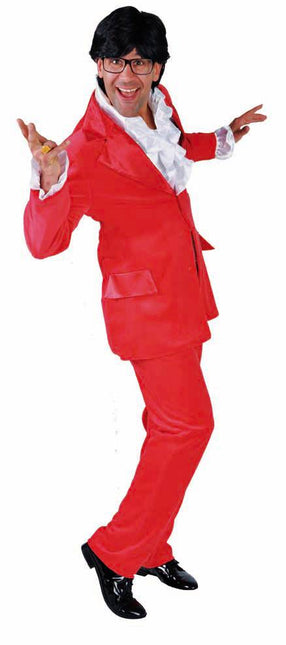 Feestbazaar Kostuum rood velours stretch