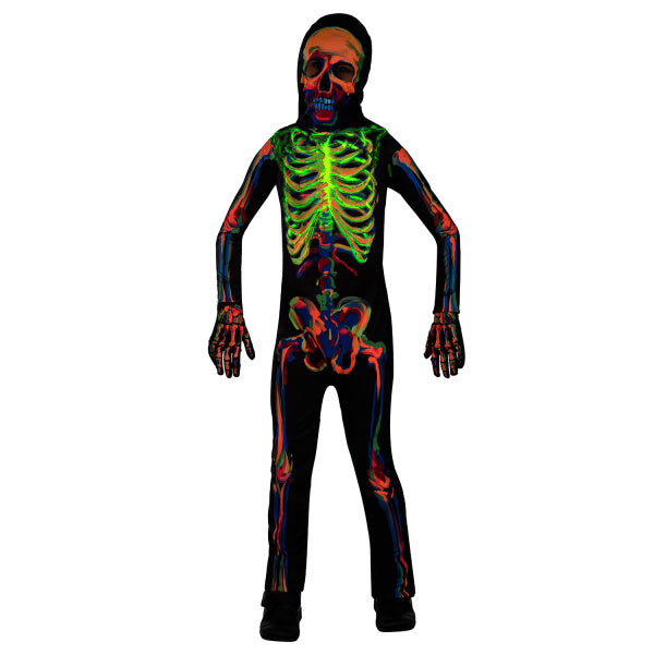 Feestbazaar Kostuum Skelet Glow in the Dark Multikleur Kind