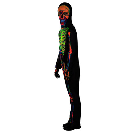 Feestbazaar Kostuum Skelet Glow in the Dark Multikleur Kind