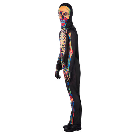 Feestbazaar Kostuum Skelet Glow in the Dark Multikleur Kind