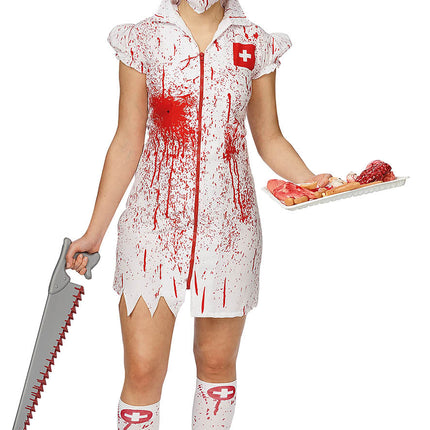 Feestbazaar Kostuum Zombie nurse 4-delig
