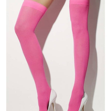 Feestbazaar Kousen neon pink