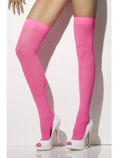 Feestbazaar Kousen neon pink