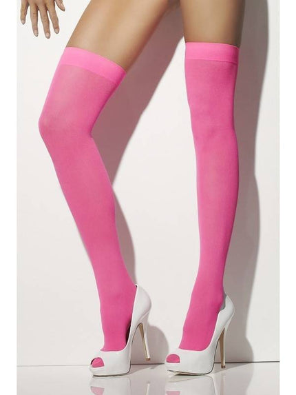 Feestbazaar Kousen neon pink