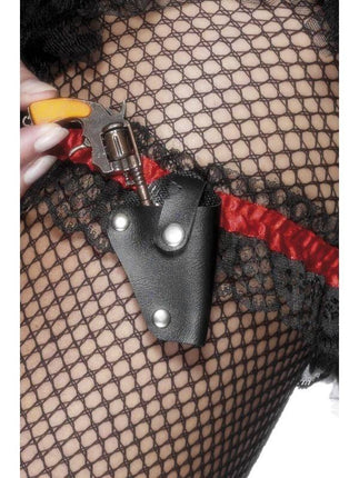 Feestbazaar Kousenband met mini pistool