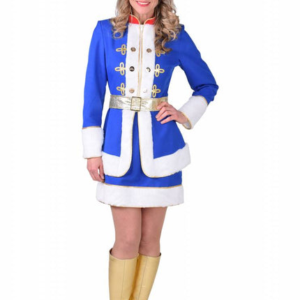 Feestbazaar Kozak Kostuum Dame Blauw