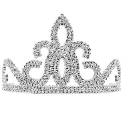 Feestbazaar Kroontje tiara zilver