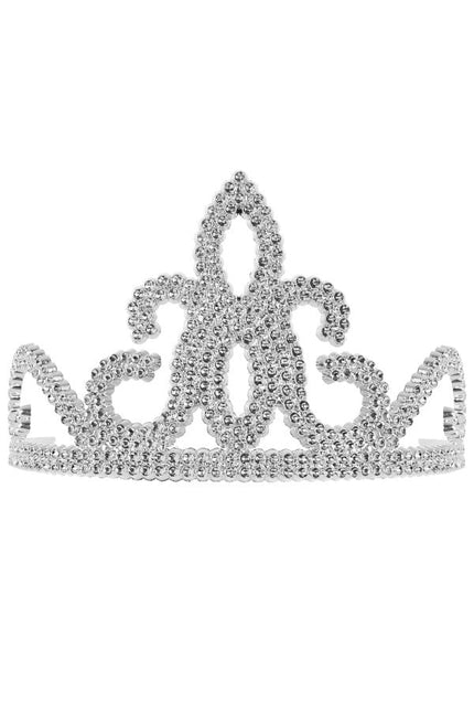 Feestbazaar Kroontje tiara zilver