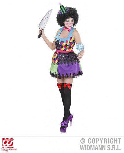 Feestbazaar Kwaadaardige Clown dame outfit