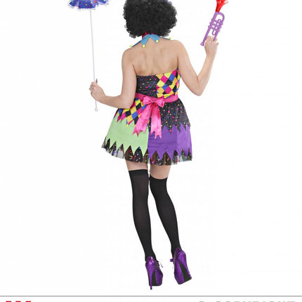 Feestbazaar Kwaadaardige Clown dame outfit