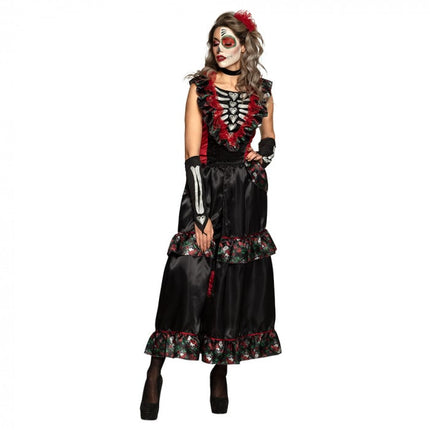 Feestbazaar La Muerte Kostuum Jurk Vrouw