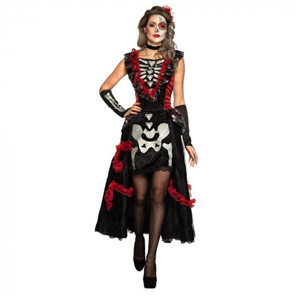 Feestbazaar La Muerte Kostuum Jurk Vrouw