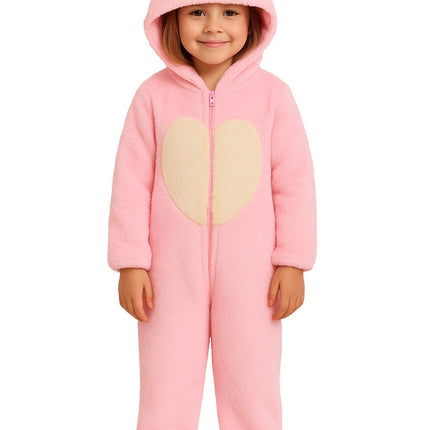 Feestbazaar Labubu Onesie Roze Kind Hartje
