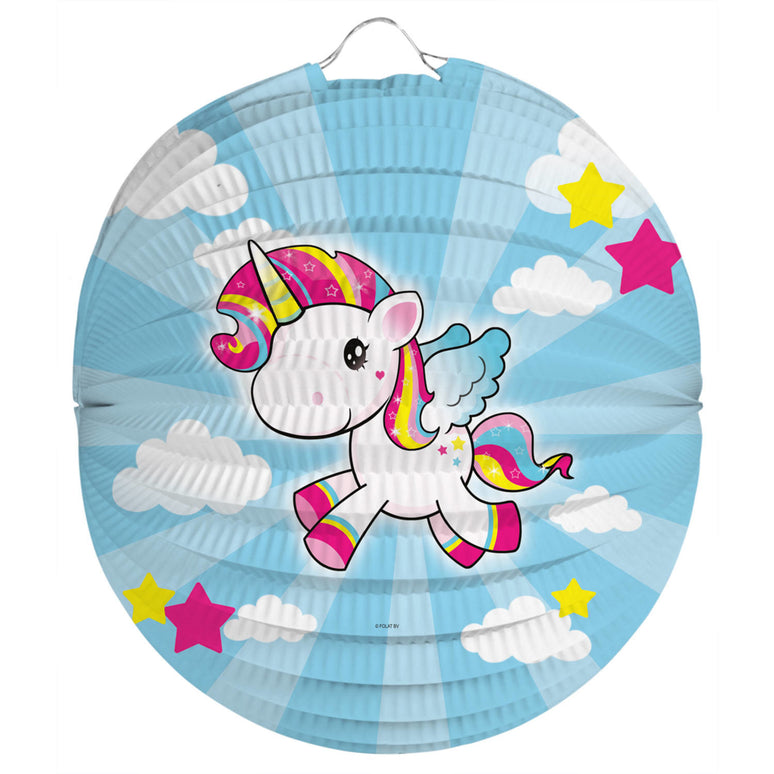 Feestbazaar Lampion Eenhoorn 22cm