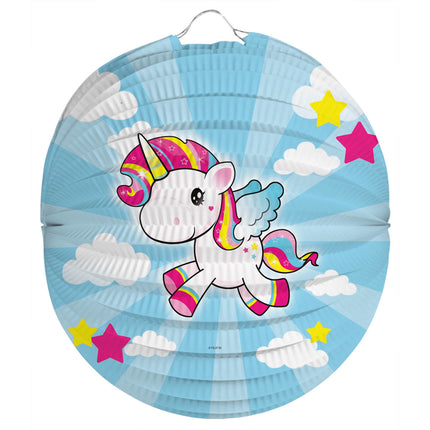 Feestbazaar Lampion Eenhoorn 22cm