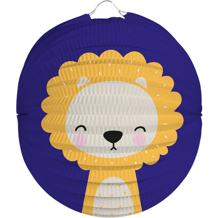 Feestbazaar Lampion Rond Leeuw - 22cm