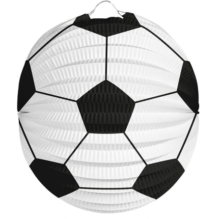 Feestbazaar Lampion Voetbal Bolvorm 22cm