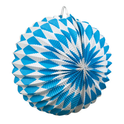 Feestbazaar Lampionnen Blauw/Wit Bavaria (2st)