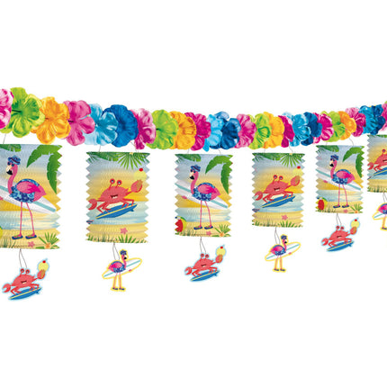 Feestbazaar Lampionnen slinger Hawaii  (3,6 Meter)