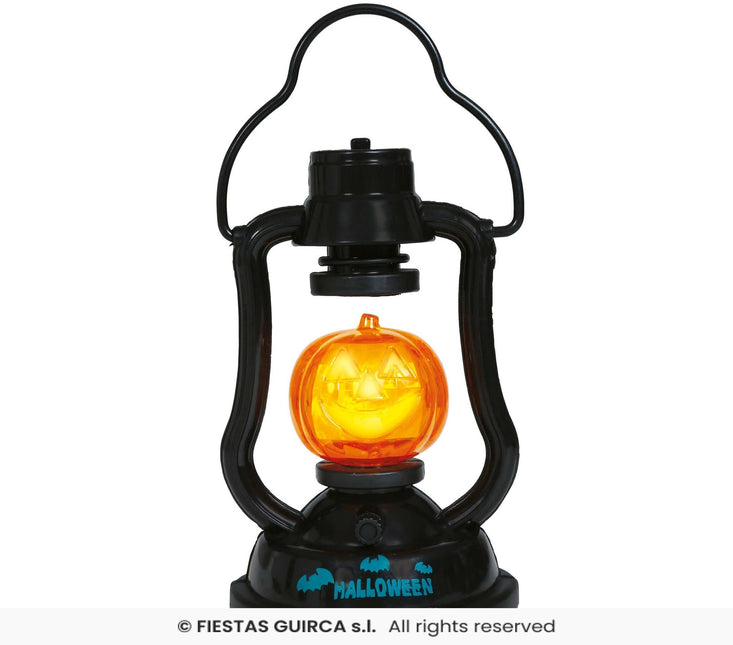 Feestbazaar Lantaarn Pompoen Met Licht en Geluid (15cm)