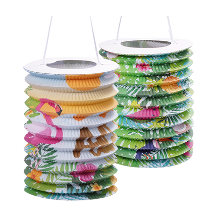 Feestbazaar Lantaarn Tropical Flamingo (2st)