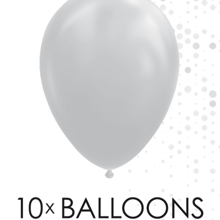 Feestbazaar Latex Ballonnen Cool Grey (10st)