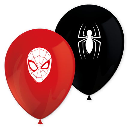 Feestbazaar Latexballonnen Spider-Man Blauw Rood Bedrukt (8st)
