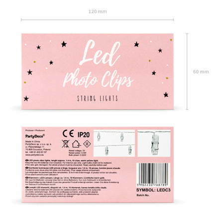 Feestbazaar LED-Fotoclipsverlichting (1.4m)
