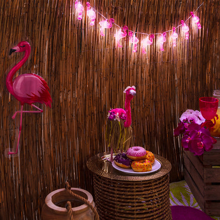 Feestbazaar Led-lichtslinger Flamingo (1,4m)