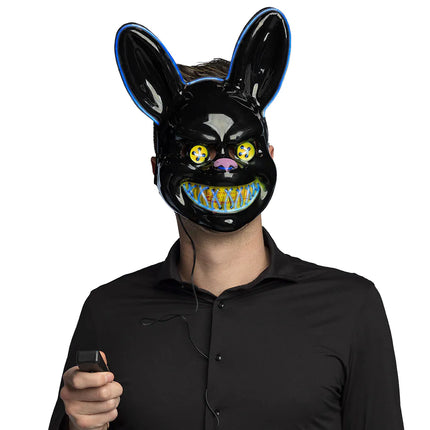 Feestbazaar LED masker Killer Rabbit