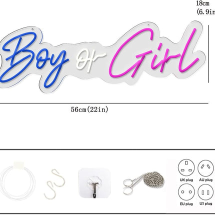 Feestbazaar LED Neon Lamp Boy or Girl