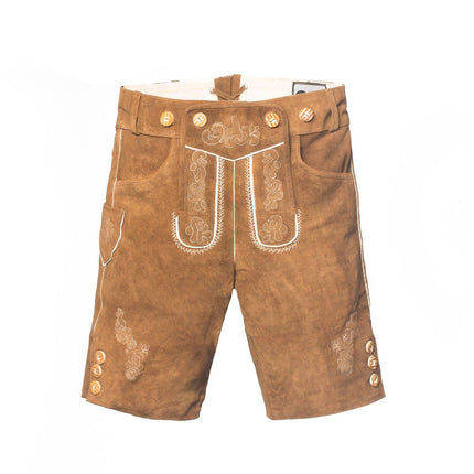 Feestbazaar Lederhose Anton Lichtbruin Kort (Leer)